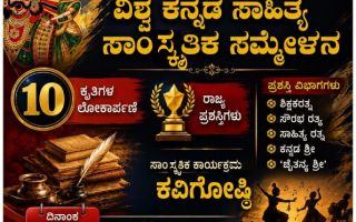 ಕಥಾಬಿಂದು ವಿಶ್ವ ಕನ್ನಡ ಸಾಹಿತ್ಯ ಸಾಂಸ್ಕೃತಿಕ ಸಮ್ಮೇಳನ: ವಿವಿಧ ರಾಜ್ಯ ಪ್ರಶಸ್ತಿಗಳಿಗೆ ಅರ್ಜಿ ಆಹ್ವಾನ